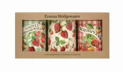 Emma Bridgewater - Strawberries Set 3 round Caddies - image 2