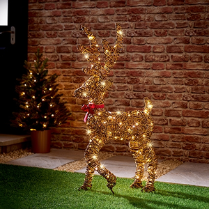 1.05m Animated Warm White LED Walking Reindeer - image 3