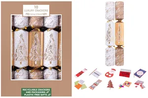 10 LUXURY GOLD TREE 14" CRACKERS - image 1