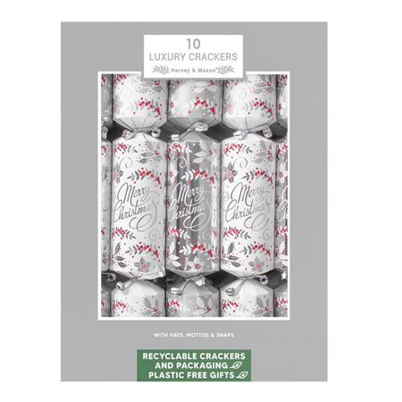 10 LUXURY SILVER BERRY 14" CRACKERS - image 1