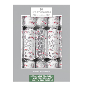 10 LUXURY SILVER BERRY 14" CRACKERS - image 1