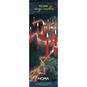 10 RED REMOTE CONTROLLED MAGIC CANDLES - image 1