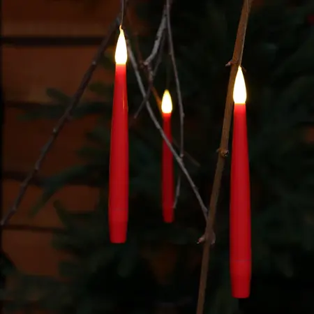 10 RED REMOTE CONTROLLED MAGIC CANDLES - image 2