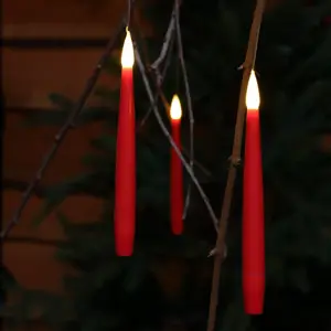 10 RED REMOTE CONTROLLED MAGIC CANDLES - image 2