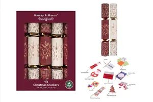 10 x 14" BURGUNDY JOY XMAS CRACKERS