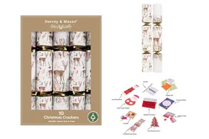 10 x 14" GOLD DEER XMAS CRACKERS