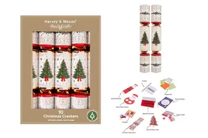 10 x 14" GOLD TREE XMAS CRACKERS