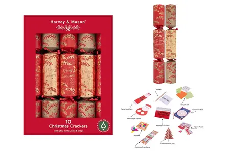 10 x 14" RED MERRY XMAS TEXT CRACKERS
