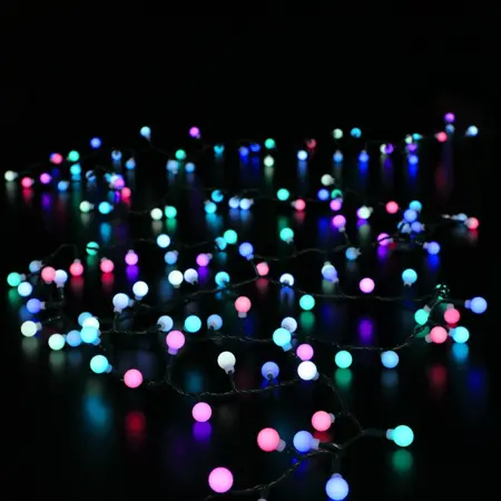 B22 100 Battery Operated Timer Berry Lights - pastel multicolour