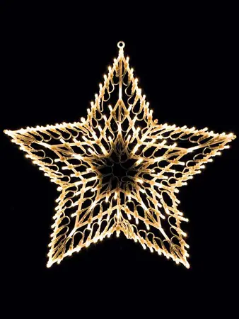 100 warm white led window light star