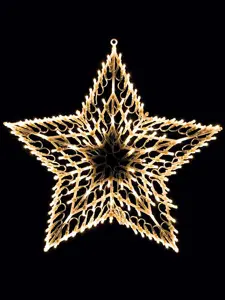 100 warm white led window light star