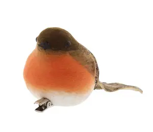 11cm Fabric Clip on Fat Robin