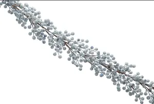 130cm frosted blue cluster berry garland