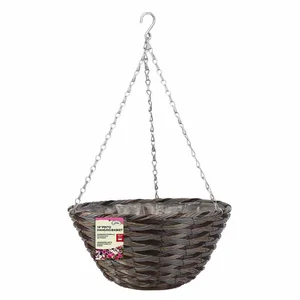 14'' Pinto Faux Rattan Basket