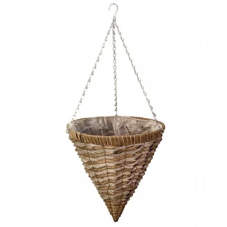 14” Raffina Faux Rattan Cone