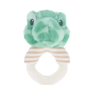 14cm Keeleco Baby Terry Turtle Ring Rattle