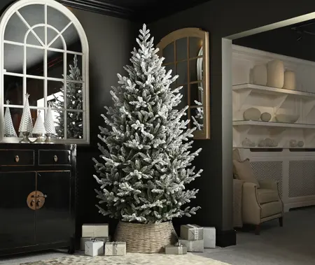 150cm beacon ridge flocked fir tree
