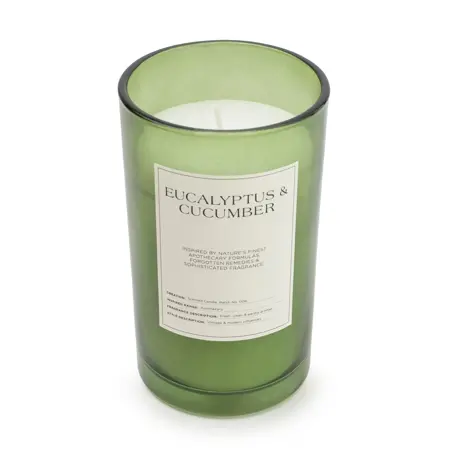 15Cm Large Glass Candle With Cork Lid Eu - image 2