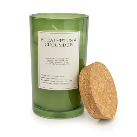 15Cm Large Glass Candle With Cork Lid Eu - image 3