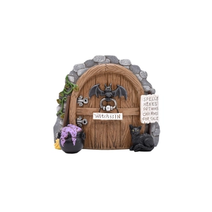 15cm Spooky Witch’s Door with Black Cat Decoration