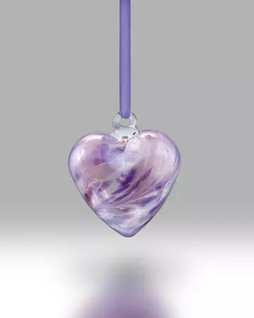 1691-17 birth gem heart Feb Set of 4