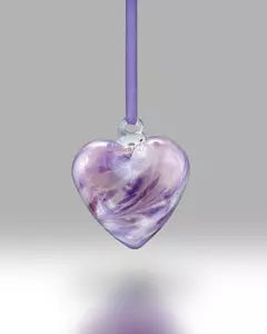 1691-17 birth gem heart Feb Set of 4
