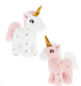 16cm Keeleco Standing Pink Unicorn