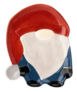 17cm Christmas Gonk Shaped Embossed Plate