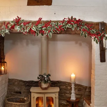 180cm Holly Berry Christmas Garland