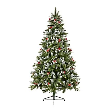 2.1M New Jersey Spruce Artificial Christmas Tree with Bristle, Berries & Cones - image 1