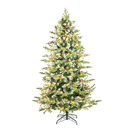 2.1m Pre Lit Highland Fir Artificial Christmas Tree with 330 Warm White LED