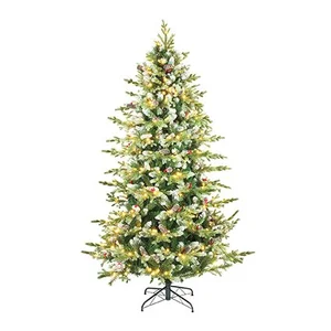 2.1m Pre Lit Highland Fir Artificial Christmas Tree with 330 Warm White LED