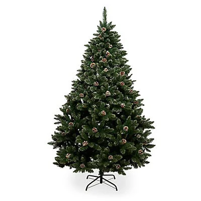 2.1M Rocky Mountain Pine Artificial Christmas Tree Snow Tipped with Pine Cones - image 1