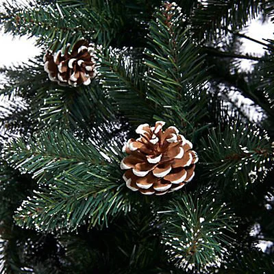 2.1M Rocky Mountain Pine Artificial Christmas Tree Snow Tipped with Pine Cones - image 3