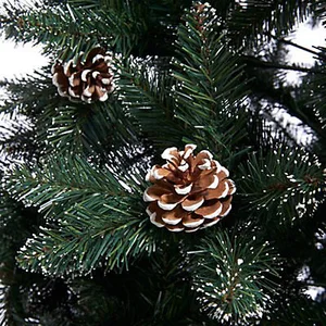 2.1M Rocky Mountain Pine Artificial Christmas Tree Snow Tipped with Pine Cones - image 3