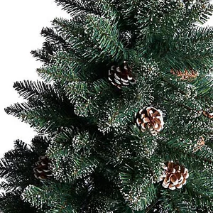 2.1M Rocky Mountain Pine Artificial Christmas Tree Snow Tipped with Pine Cones - image 4
