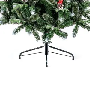 2.1M Slim New Jersey Spruce Artificial Christmas Tree with Cones and Berries - image 3