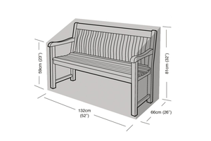2 Seater Garden Bench Cover – Waterproof Black