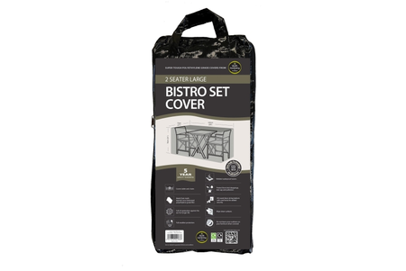 2 Seater Large Bistro Set Cover Black - image 2