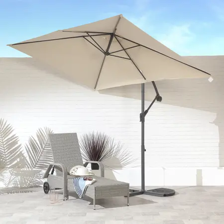 2 x 3m Rectangular Parasol - Ecru - image 1