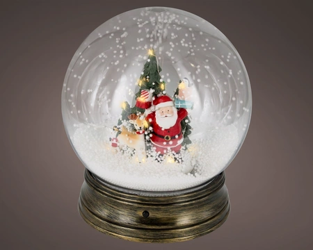 20.5cm LED Santa Snow Globe with Snowfall