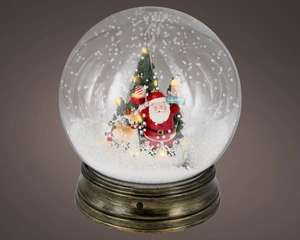 20.5cm LED Santa Snow Globe with Snowfall