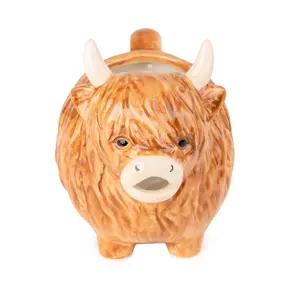 250ML CERAMIC GRAVY BOAT HIGHLAND COW - image 1