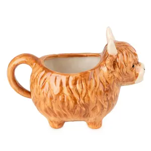 250ML CERAMIC GRAVY BOAT HIGHLAND COW - image 2