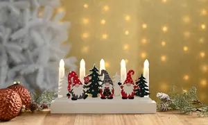 28cm Light Up Christmas Gonks Candle Bridge