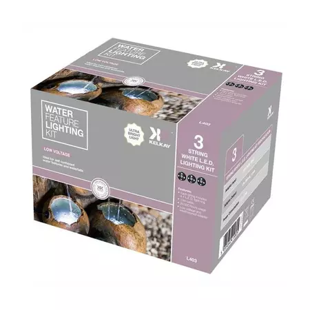 3 String White LED Lighting Kit
