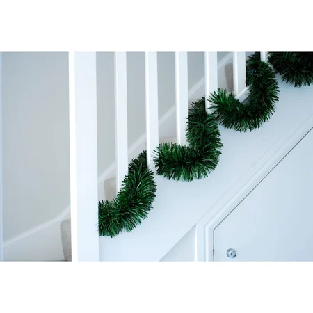 300cm x 15cm 6 ply chunky green pine garland - image 2