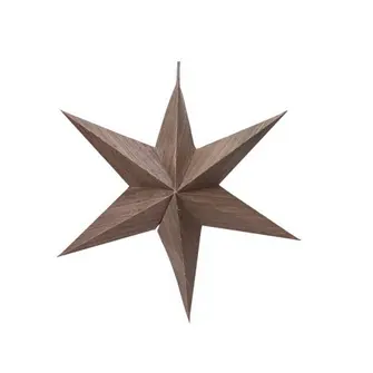 30cm Hanging Dark Brown Paper Star - image 1