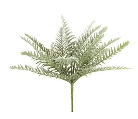 32cm Snowy Fern Bush – 9 Stems