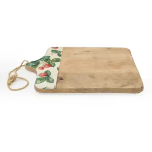 35X27cm Chopping Board Mango Wood Strawberry - image 2